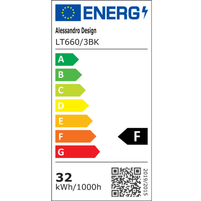 Lustra LED cu Telecomanda LT660/3BK, 3 Elemente, 32W, Lumina 3000/4000/6000K, Negru, Inaltime Reglabila Lustre LED cu Telecomanda Default Title Alessandro Design