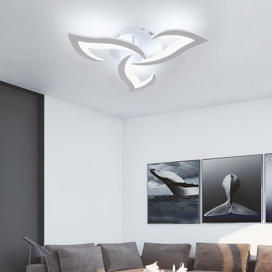 LED-es csillár távirányítóval LOTUS 32W, 3 szirom, hideg/meleg/semleges fény, szabályozható, fehér LED-es csillár távirányítóval Alapértelmezett cím Alessandro Design