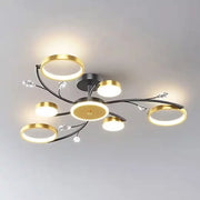 Lustra LED cu Telecomnda KARINA, 31W, 6 Elemente, Lumina Calda/Rece/Neutra, Dimabila, Auriu Lustre LED cu Telecomanda Default Title Alessandro Design