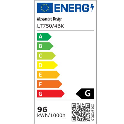 Lustra LED cu telecomanda 96W, 4 Elemente, lumina Rece/Calda/Neutra, Dimabila, Negru Lustre LED cu Telecomanda Default Title Alessandro Design