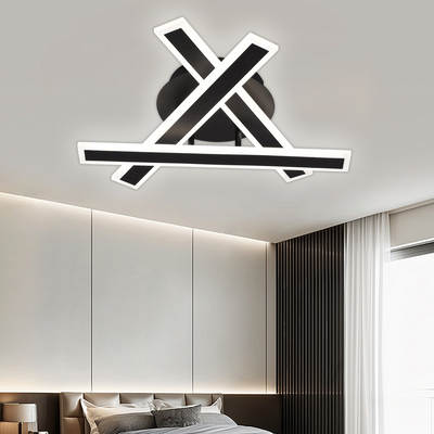 LED csillár távirányítóval LT755/3BK, 62.2W, 40*5.5*10, IP20, hideg/meleg/semleges fény, szabályozható, fekete, vasaló, plexi
