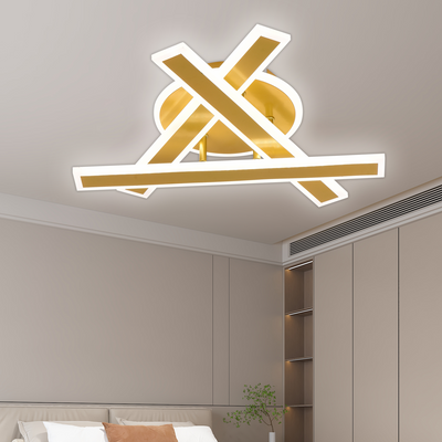 LED csillár távirányítóval LT755/3GD, 62.2W, 40*5.5*10, IP20, hideg/meleg/semleges fény, szabályozható, arany, vas, plexi