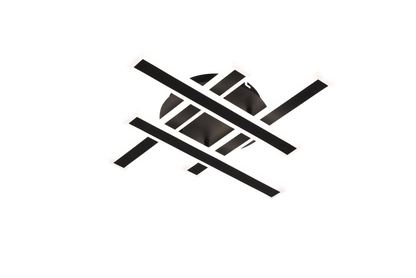 LED csillár távirányítóval ZYRON Magno, 80 W, 4 elem, hideg/meleg/semleges fény, szabályozható, fekete, fém, plexi LED csillárok távirányítóval Alapértelmezett cím Alessandro Design