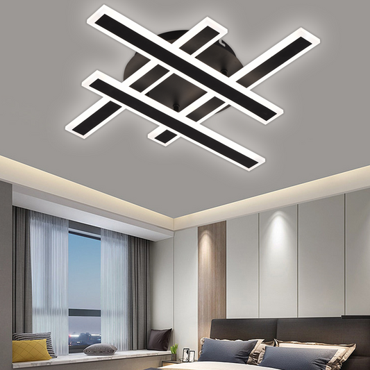 LED csillár távirányítóval ZYRON Magno, 80 W, 4 elem, hideg/meleg/semleges fény, szabályozható, fekete, fém, plexi LED csillárok távirányítóval Alapértelmezett cím Alessandro Design