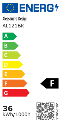 LED fali lámpa Delilah 36W dekoratív hideg/meleg/semleges könnyű fém és fekete szilikon beltéri fali lámpák alapértelmezett cím Alessandro Design