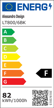 LED csillár távirányítóval BETTY 82W, 6 kör, hideg/meleg/semleges fény, szabályozható, fekete LED csillárok távirányítóval Alapértelmezett cím Alessandro Design