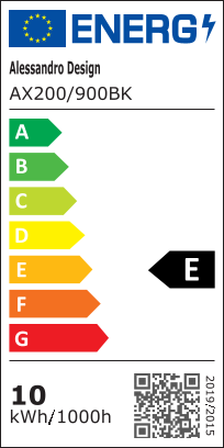 Mack kültéri LED fali lámpa, hossz 90 cm, 10 W, IP65, fém, lineáris, fekete kültéri fali lámpák alapértelmezett cím Alessandro Design