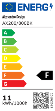 Mack kültéri LED fali lámpa, hossz 80 cm, 11 W, IP65, semleges fény, fém, lineáris, fekete kültéri fali lámpák alapértelmezett cím Alessandro Design