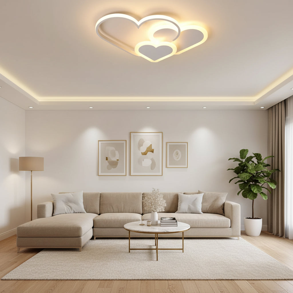LED-es csillár távirányítóval AMI 48W, 3 szív, hideg/meleg/semleges fény, szabályozható, fehér LED-es csillár távirányítóval Alapértelmezett cím Alessandro Design