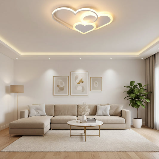 LED-es csillár távirányítóval AMI 48W, 3 szív, hideg/meleg/semleges fény, szabályozható, fehér LED-es csillár távirányítóval Alapértelmezett cím Alessandro Design
