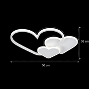 LED-es csillár távirányítóval AMI 48W, 3 szív, hideg/meleg/semleges fény, szabályozható, fehér LED-es csillár távirányítóval Alapértelmezett cím Alessandro Design
