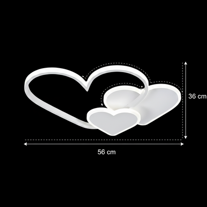 LED-es csillár távirányítóval AMI 48W, 3 szív, hideg/meleg/semleges fény, szabályozható, fehér LED-es csillár távirányítóval Alapértelmezett cím Alessandro Design