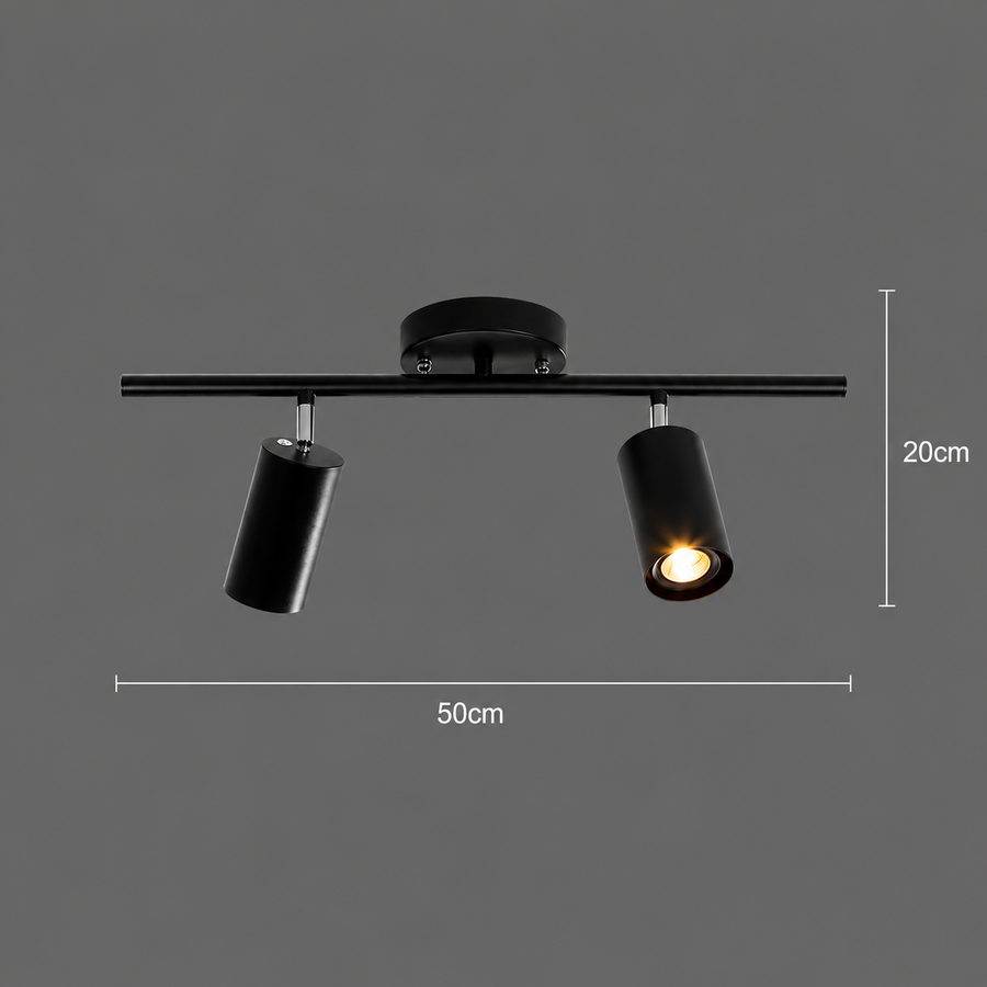 Lustra Clasica Sisimiut, 2xGU10, Metal, Negru