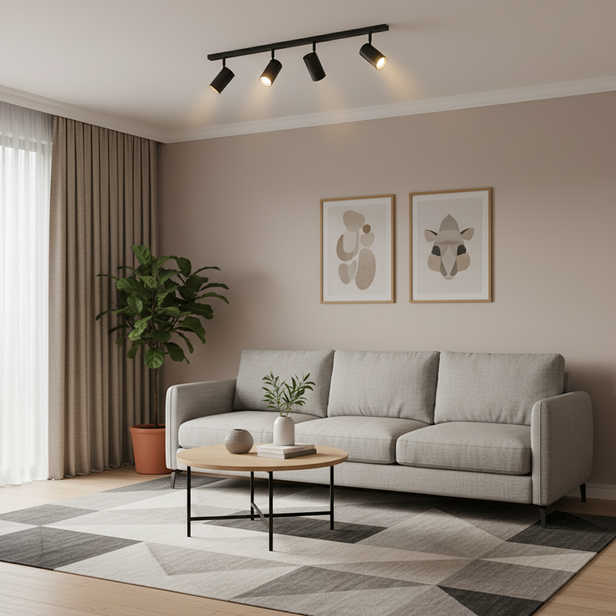 Lustra Clasica Sisimiut, 4xGU10, Metal, Negru