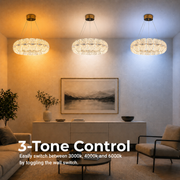 Lustra Cristal MAYON Supremo, 80x80cm, 3000K/4000K/6000K, 210W, Metal si Acrilic, Auriu