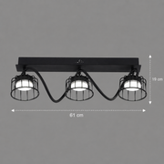 Lustra EPS, 3xG53, 61x15cm, Metal și Plastic, Negru