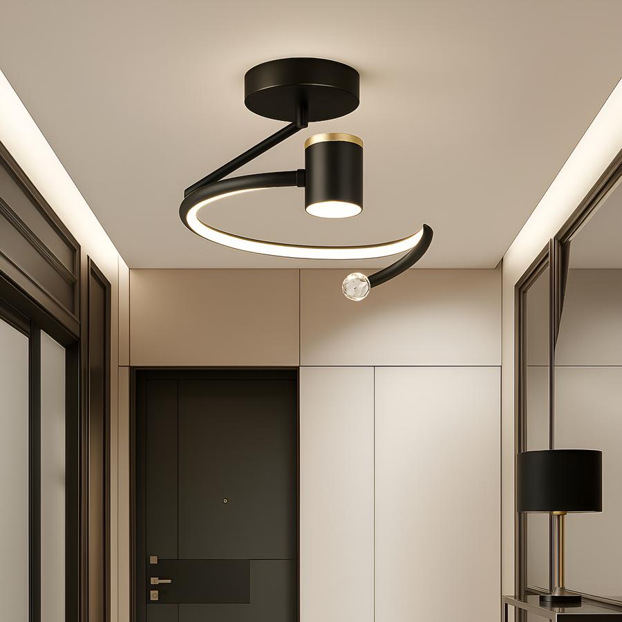 Lustra LED, 34W, Diametru 24cm, lumina Rece/Calda/Neutra, Negru Default Title Alessandro Design