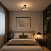LED -csillár, 34W, 24 cm átmérőjű, hideg/forró/semleges fény, fekete