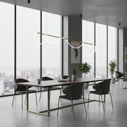 DIVINO LED csillár rugalmas szilikon csővel – 62 W, ​​állítható fény, arany Modern csillárok Alapértelmezett cím Alessandro Design