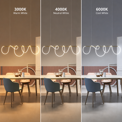 DIVINO LED csillár rugalmas szilikon csővel – 62 W, ​​állítható fény, arany Modern csillárok Alapértelmezett cím Alessandro Design