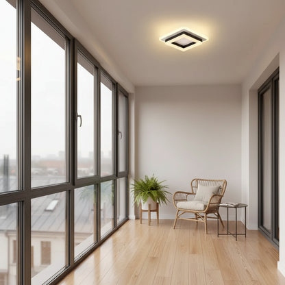 MODERN LED csillár 25W, Méretek 19,5x19,5 cm, Négyzet, Hideg/Meleg/Semleges fény, Fekete LED csillárok Alapértelmezett cím Alessandro Design