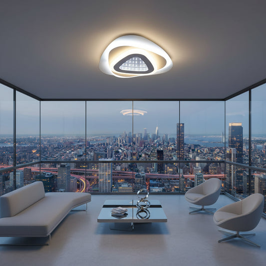 LED csillár NEXA Triangle 3D 40W, fehér, hideg/meleg/semleges fény LED csillárok alapértelmezett cím Alessandro Design