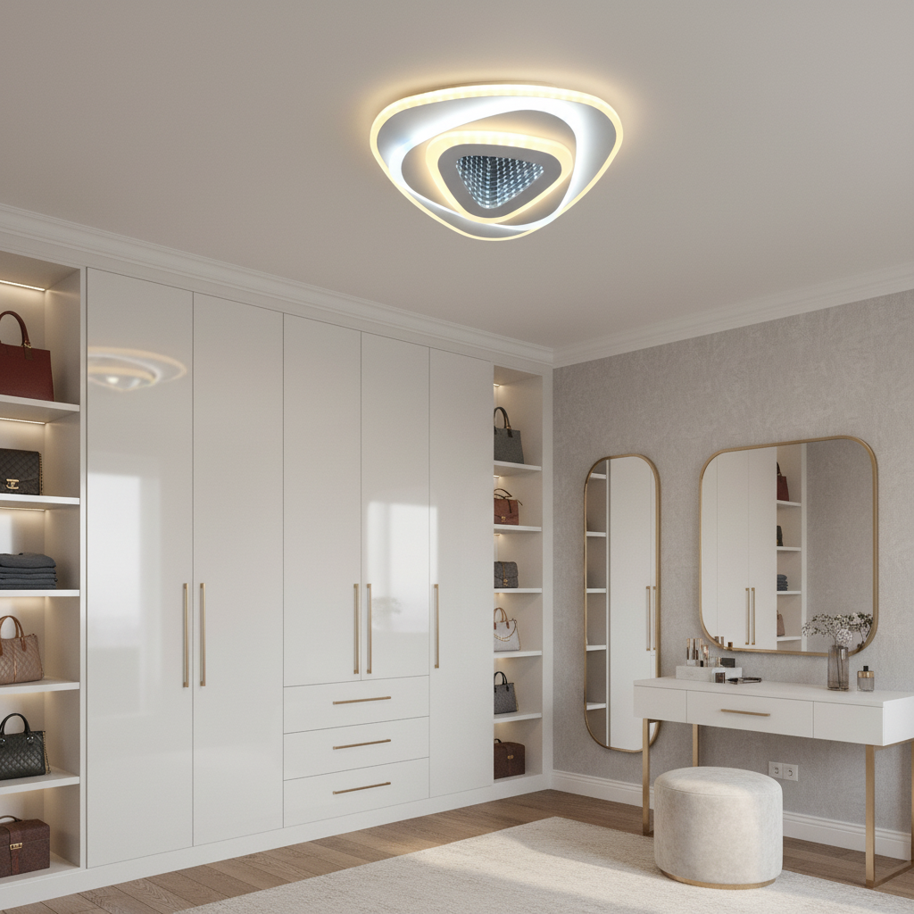 LED csillár NEXA Triangle 3D 40W, fehér, hideg/meleg/semleges fény LED csillárok alapértelmezett cím Alessandro Design
