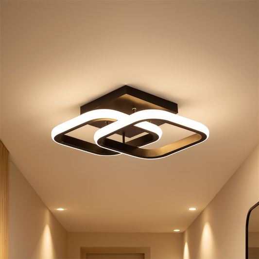 LED csillár VERTEX mátrix átfedő gyémántok, fém keretek, 24 W, 2 gyémánt, hideg/meleg/semleges fény 3000K/4000K/6000K, fekete, fém és szilikon LED-csillár alapértelmezett cím Alessandro Design