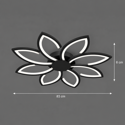 Lustra LED cu telecomanda BLUM, 108W, lumina Rece/Calda/Neutra, Dimabila, Negru, Metal si Acril