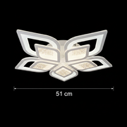 LED csillár távirányítóval DALIA 96W, 5 szirom, hideg/meleg/semleges fény, szabályozható, fehér