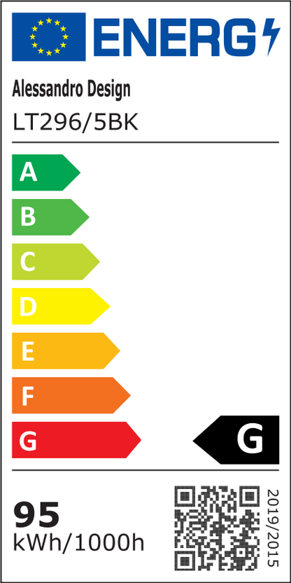 LED mennyezeti lámpa távirányítóval GLORIOSA 150W, 5 szirom, hideg/meleg/semleges fény, szabályozható, fekete
