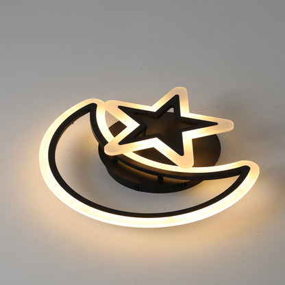 LED-es csillár távirányítóval MOON AND STAR 59W, 2 elem, hideg/meleg/semleges fény, szabályozható, fekete LED-es csillárok távirányítóval Alapértelmezett cím Alessandro Design