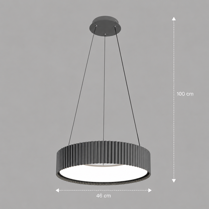 Lustra LED cu telecomanda SCHECTE, 3000K/4000K/6000K, 70W, Metal și Plastic, Gri