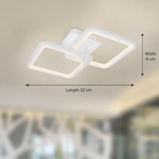 LED csillár távirányítóval ZOE 41W, 2 négyzet, hideg/meleg/semleges fény, szabályozható, fehér LED-es csillár távirányítóval Alapértelmezett cím Alessandro Design