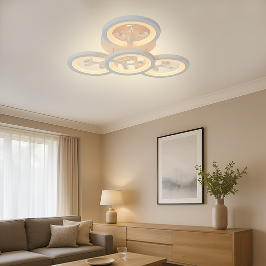 LED csillár távirányítóval és kristály DAISY 53W, 4 elem, hideg/meleg/semleges fény, szabályozható, fehér LED-es csillár távirányítóval Alapértelmezett cím Alessandro Design