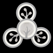 LED csillár távirányítóval és kristály DAISY 53W, 4 elem, hideg/meleg/semleges fény, szabályozható, fehér