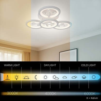 LED csillár távirányítóval és kristály DAISY 53W, 4 elem, hideg/meleg/semleges fény, szabályozható, fehér LED-es csillár távirányítóval Alapértelmezett cím Alessandro Design