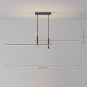 Lustra LED suspendata RINA 50W, Liniara, lumina Rece/Calda/Neutra, Negru, Inaltime Reglabila Lustre Moderne Default Title Alessandro Design