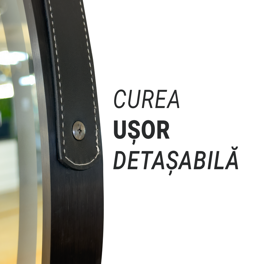 LED-es kerek tükör, 11 W, 60 cm, Micah Marcello MotionGlow érzékelő, páramentesítő rendszer, óra és hőmérő, kozmetikai nagyító, szabályozható Marcello tükrök alapértelmezett cím Alessandro Design