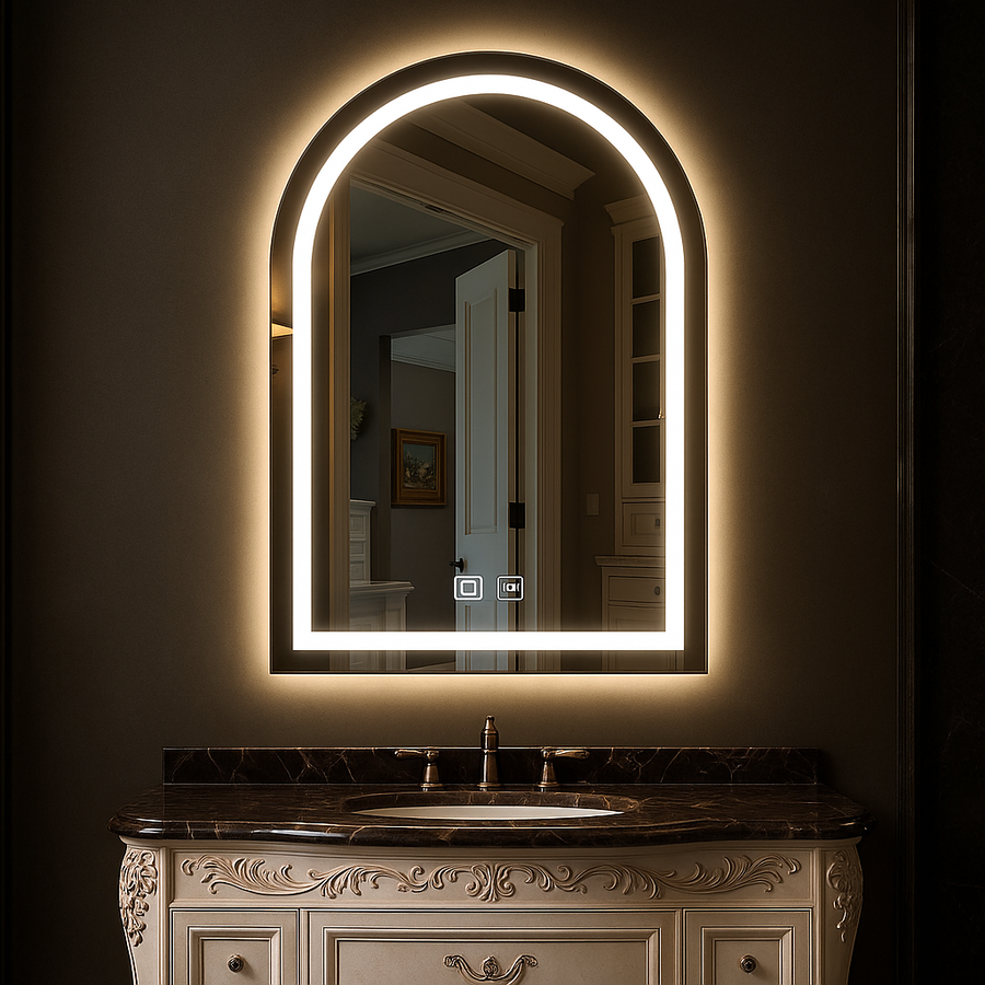 LED tükör, 50x80cm, Iulius Touch Marcello, Páramentesítő rendszer, Dimabila Tükrök Marcello Alapbeállítás Alessandro Design