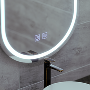 Ovális LED tükör 50x80cm, Velara Touch, páramentesítő rendszer, szabályozható, hideg fény 6000K Korman Mirrors E Alapértelmezett cím Alessandro Design