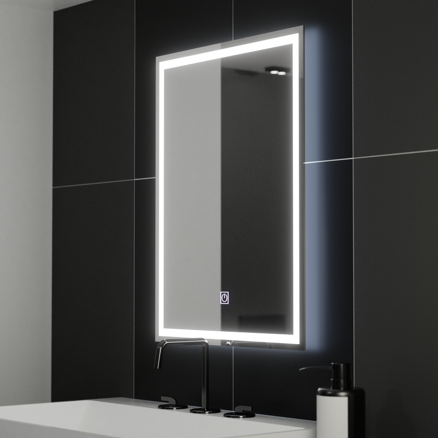 Négyszögletű LED-es tükör, 50x70cm, KERET Basic Touch Mirrors Korman C Alapértelmezett cím Alessandro Design