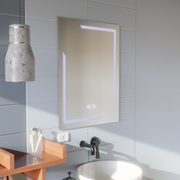 Négyszögletű LED-es tükör, 60x80 cm, ECLISSA Touch, páramentesítő rendszer, szabályozható tükrök Korman E alapértelmezett cím Alessandro Design
