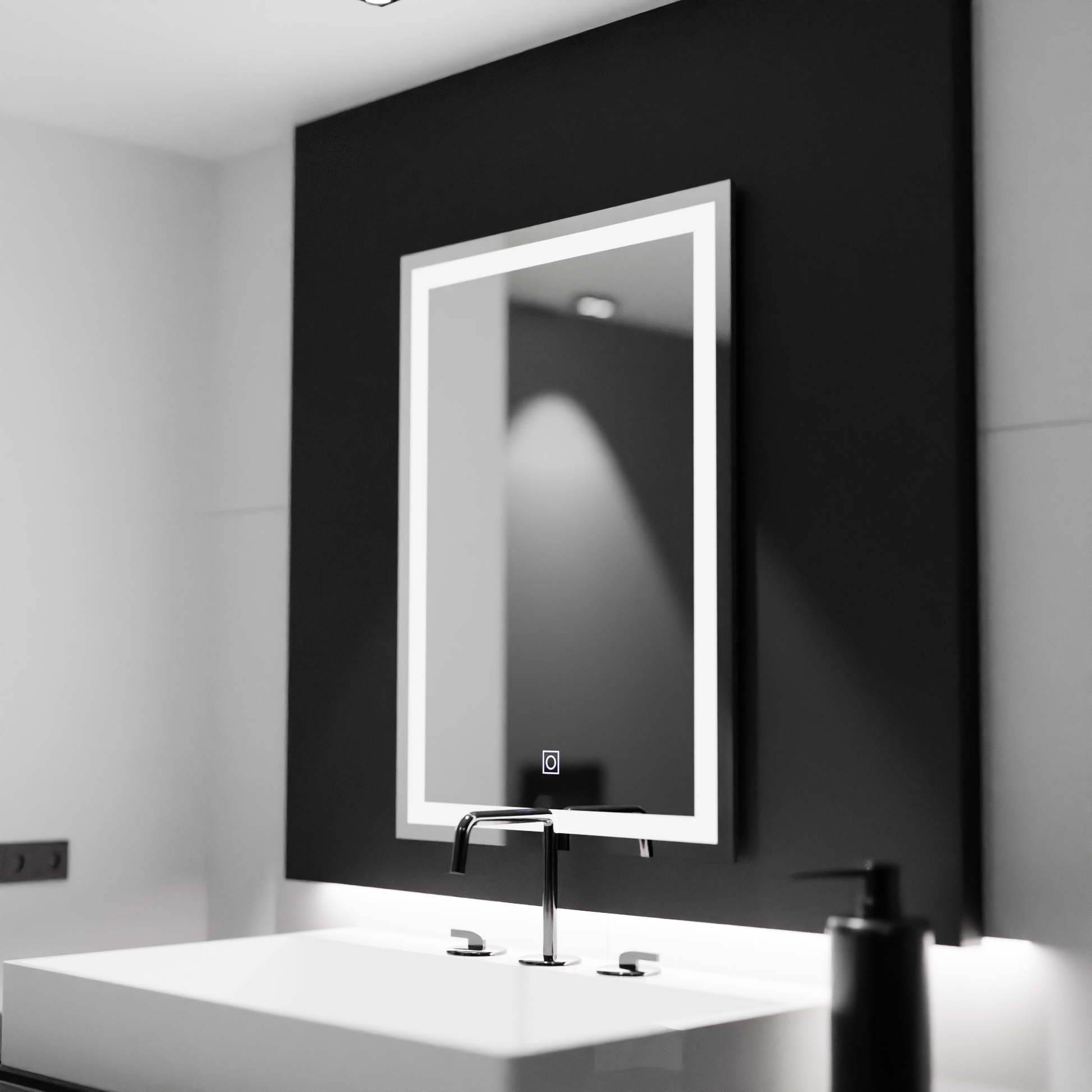Négyszögletű LED-es tükör, 60x80cm, KERET Basic Touch Mirrors Korman C Alapértelmezett cím Alessandro Design