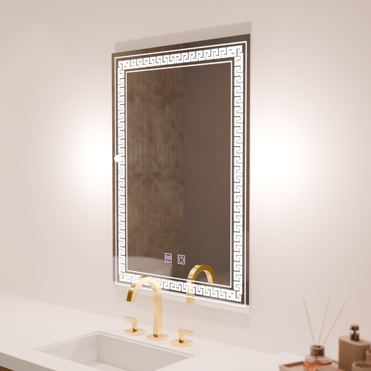 Téglalap alakú LED-es tükör, 60x80 cm, Touch Vivido, páramentesítő rendszer, szabályozható tükrök Korman E alapértelmezett cím Alessandro Design