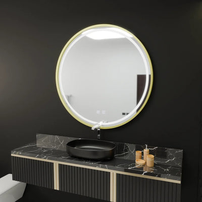 Kerek LED-es tükör, 60cm, Glanz Touch, Páramentesítő rendszer, Tompítható