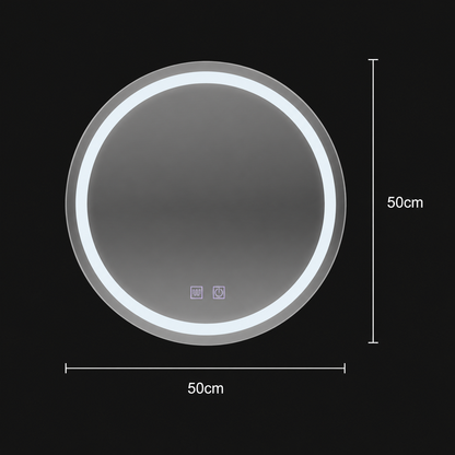 Kerek LED-es tükör 50cm Lucea Touch Cold Light System Demist
