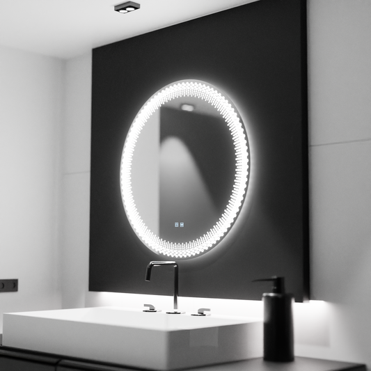 LED kerek tükör 60 cm, Stellaire Touch, páramentesítő rendszer, szabályozható tükrök Korman E alapértelmezett cím Alessandro Design