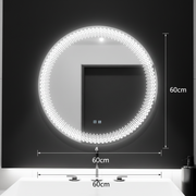LED kerek tükör 60cm, Stellaire Touch, páramentesítő rendszer, szabályozható