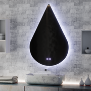Mirror LED Touch River Demist rendszer 80X120cm, csepp alakú. Tükrök Korman E Alapértelmezett cím Alessandro Design